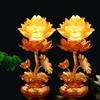 Household LED Seven Color Glazed Lotus Lamp, for Buddha Lamps, Prayer In Front of Buddha, Eternal Light, Feng Shui, Safety Plug