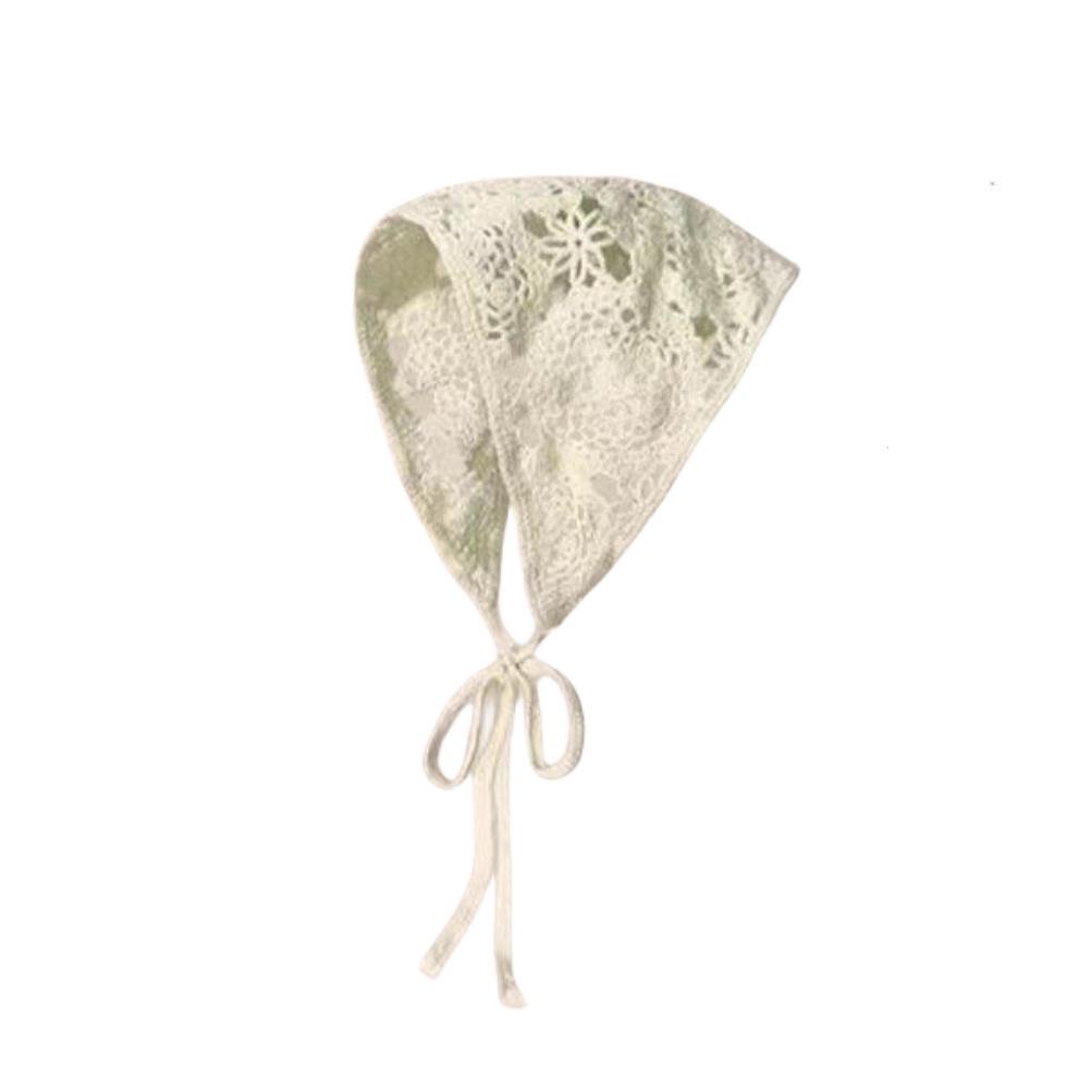 Ręcznie robiona szydełkowa trójkątna chusta na głowę: Francuski Retro, Wszechstronny, Styl Pastoralny