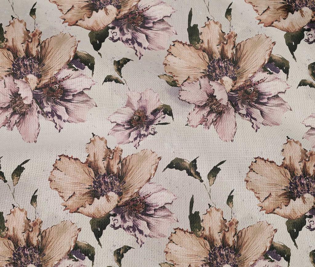 oneOone Cotton Flex Dusty Pink Fabric Florals Craft Projects Decor Fabric Printed By The Yard 40 Inch