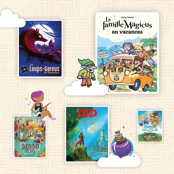 Console educative - lunii - coffret la famille magicus part en vacances - livre audio interactif dès 7 ans