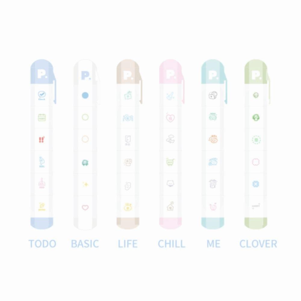 Tecknad sigillpenna självbläckande dagbokssigill söt att-göra-lista journalstämpel barngåva skolbrevpapper