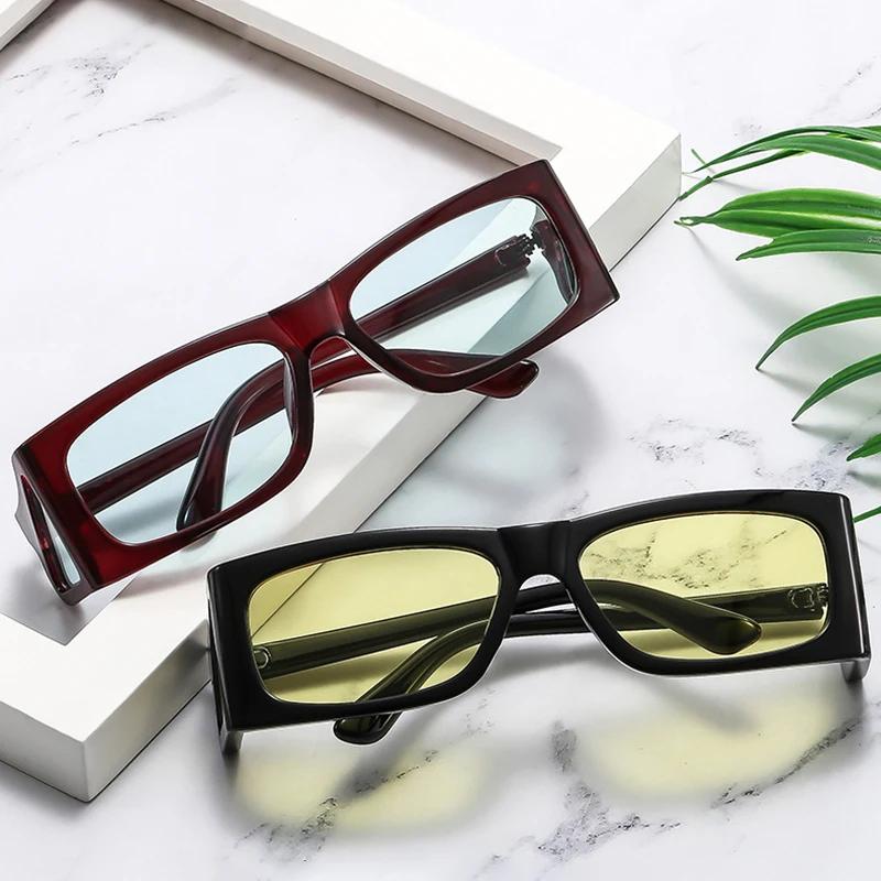  Fashion Unique Small Square Sunglasses Women Retro Brand Designer Men Trending Punk Sun Glasses UV400