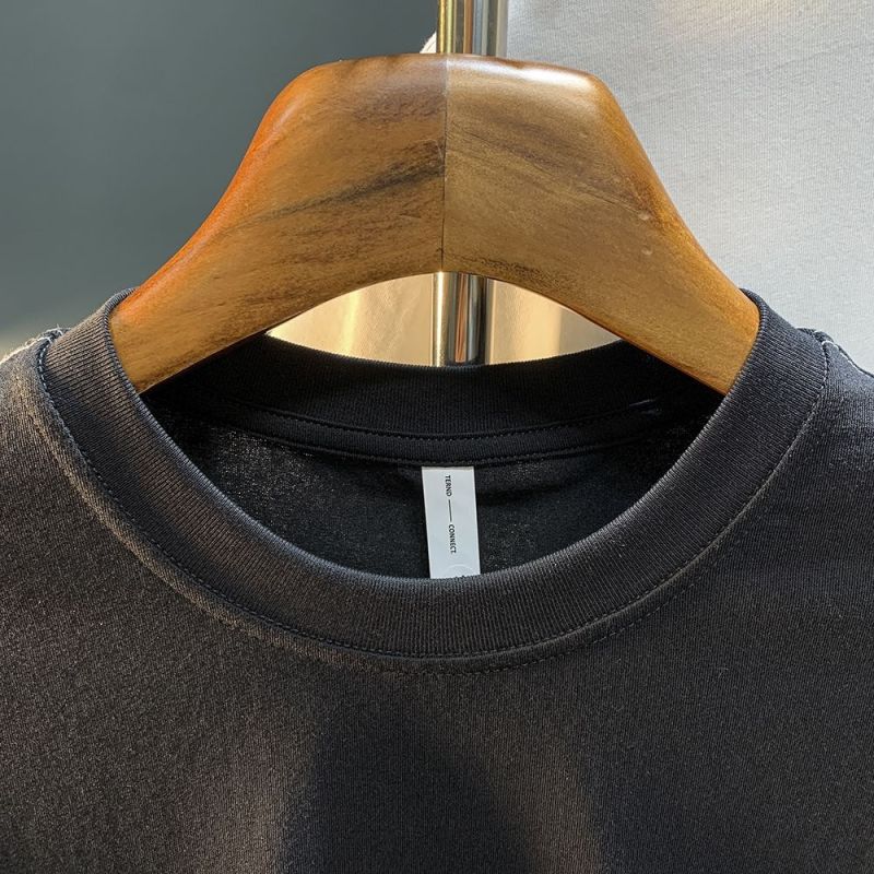 Pánské letní tričko Módní Letní Potisk Výšivka Krátký rukáv Pánské Spuštěné rameno Ležérní Pulovr s kulatým výstřihem