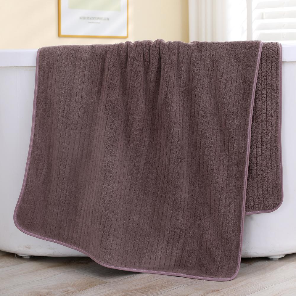 

70x140cm Adult Bath Towel for Both Men Women Absorbent Quick Drying Less Prone To Shedding Hair Enlarged Wearable Bath Towel Couple Style Shower Robe 70*140cm 1pcs темно-коричневого кольору