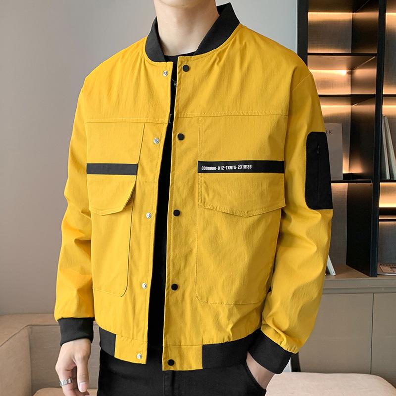 Men's jacket jacket spring and autumn new trend casual Korean version of handsome men's clothing versatile youth baseball uniform jacket