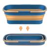 Collapsible Bucket Portable Folding Bucket Car Wash Basin Silicone Washing Bucket Camping Home Foldable Cleaning Mop Bucket