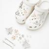 Cute Resin Starfish & Shell Croc Shoe Buckles with High-End Flower Accessories