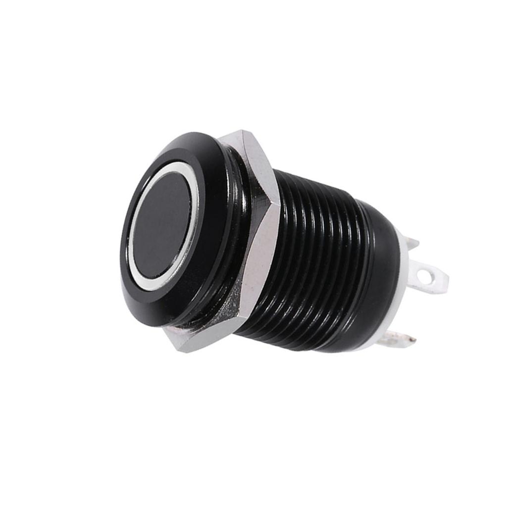 Car 12mm LED Light Momentary Push Button   Toggle Black Case 2A