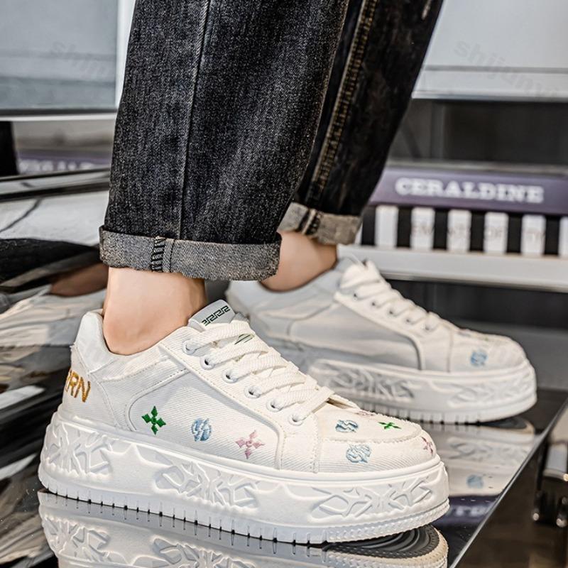 Fashion 2025 Autumn New Fashion Trend Casual Low Top Thick Soled Canvas Shoes for Men Comfortable Versatile Niche Design Chunky sneakers