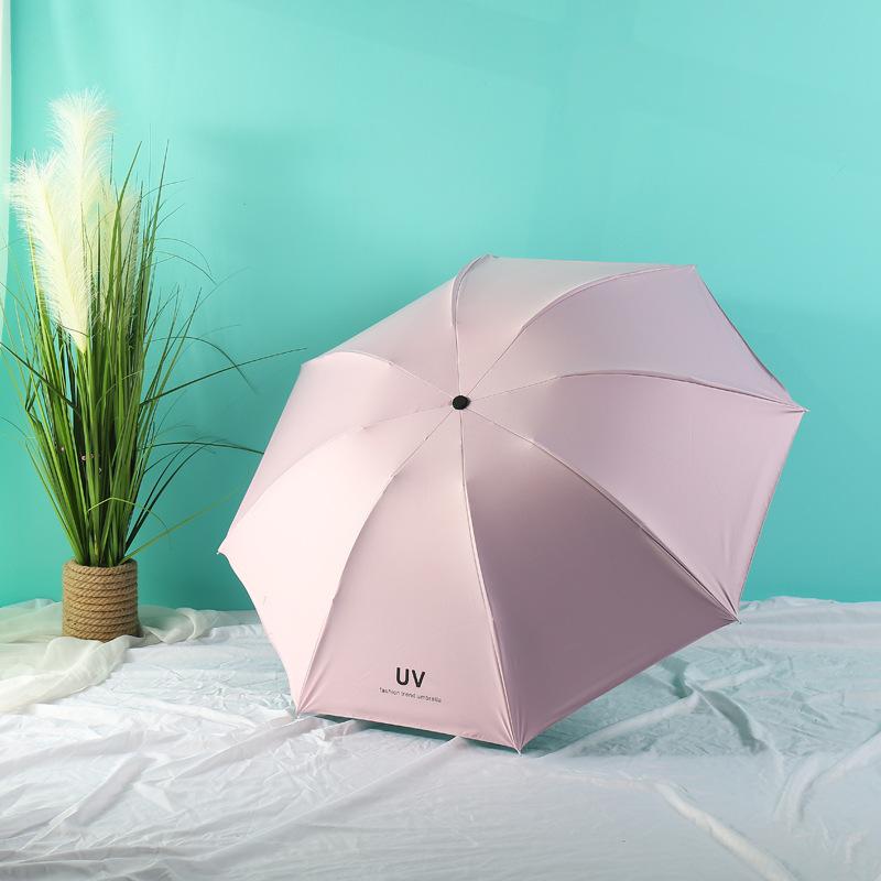 Creative and simple 50% off sun umbrella pocket umbrella vinyl sunscreen umbrella small parasol custom wholesale printed logo