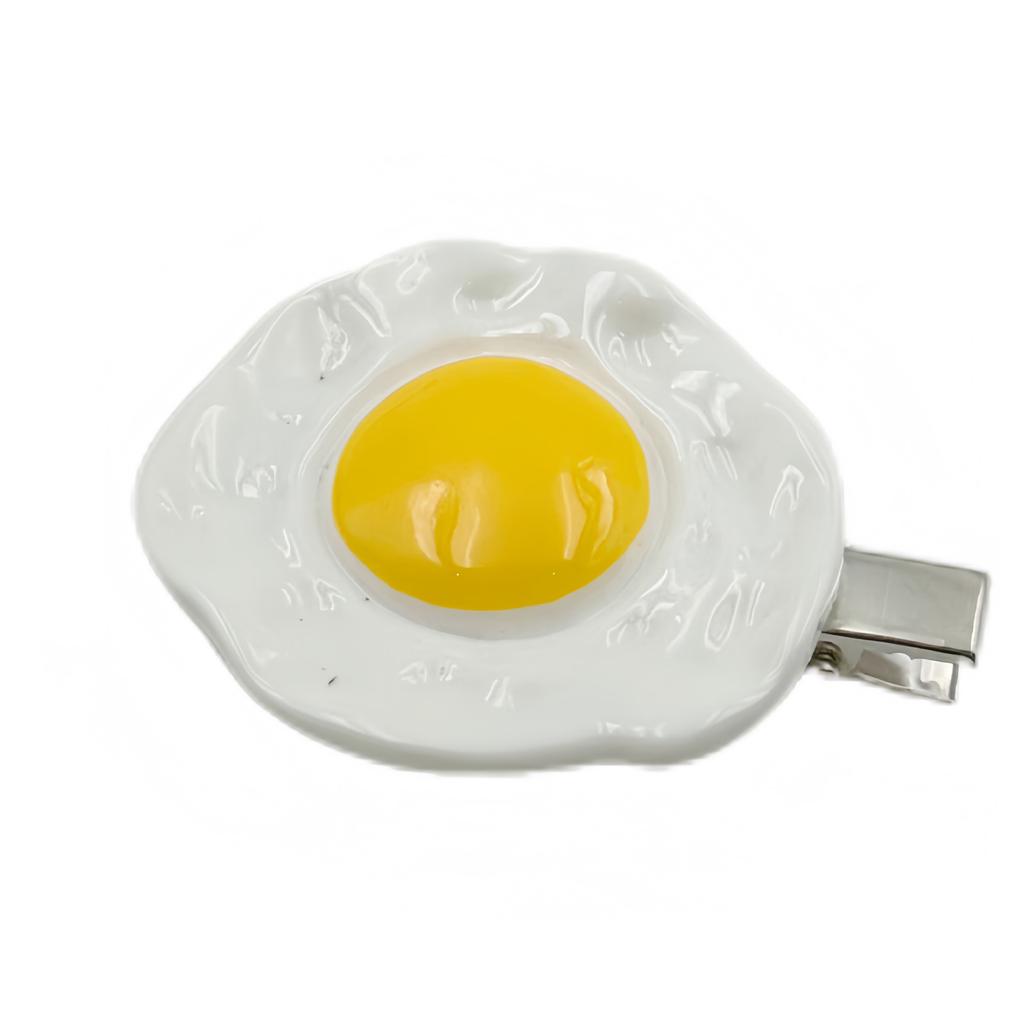 Cute Fried Egg Heart Hair Clip Creative Accessory For Women Girls Party Daily Use