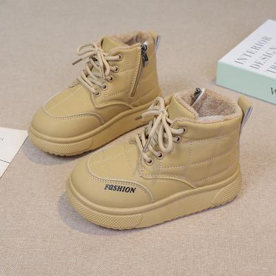 2024 Kinder Kurzstiefel für Mädchen Jungen Winter Neue Mode Koreanischer Stil Weiche Sohle Rutschfest Lässig Vielseitig Warme Schuhe