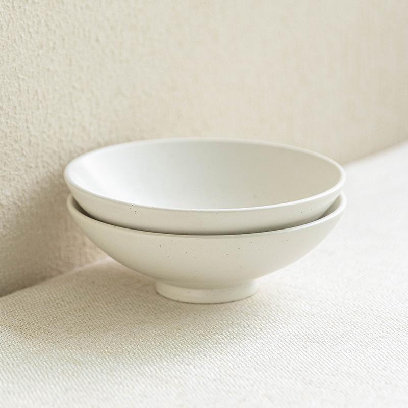 Sesame Glaze Tall Bowl Solid Color Ceramic Bowl Minimalist Tableware Bowl Household Round Vegetable Bowl Face Cream Salad Bowl