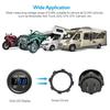Car Voltmeter Digital LED Display Mini Round Voltage Battery Volt Tester Gauge Meter for Motorcycle Boat Marine Truck ATV UTV