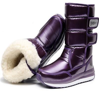 Buty Zimowe Utrzymujące Ciepło Damskie Średniej Długości Lekkie Antypoślizgowe Śniegowce