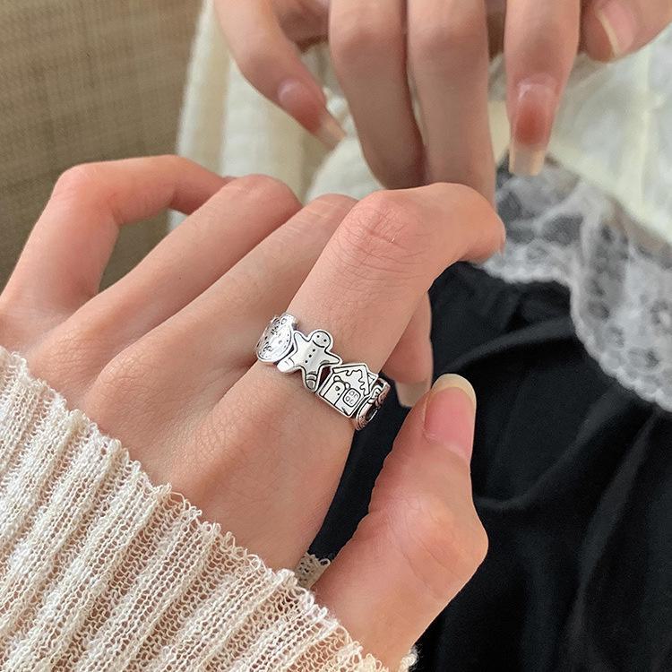 Inel Simplu Neregulat Placat cu Argint 925 pentru Femei - Design Coreean Simplu și la Modă, Nu se Decolorează