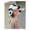Autumn and Winter Fur Hats, Children's Zebra Patterned Fisherman Hats, Warm Plush Basin Hats
