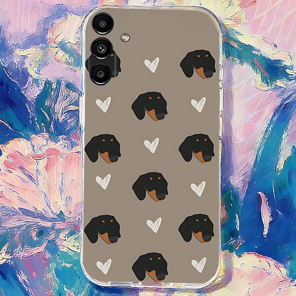 Animal Dachshund Dog Cute Shockproof Clear Case For Samsung Galaxy S30,S25,S24,S23,S20,S21,S22,S10,5G,FE,lite,PIus Cover