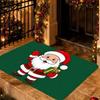 Non-Slip Reindeer Door Mat Diatom Mud Santa Claus Entryway Rug Durable Entrance Door Mat  Balcony