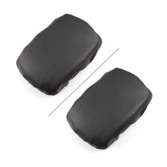Black Center Console Armrest Box Cover Leather Pad For VW Golf 8 MK8
