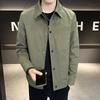 New Coat Men's Spring and Autumn Trendy Slim Korean Style Handsome Lapel Jacket Simple and Versatile Casual