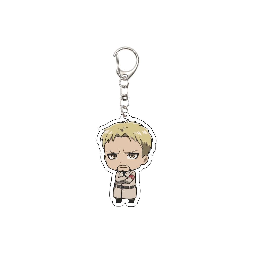 55MM Anime Attack on Titan Keychain Eren Jaeger/Mikasa Ackerman/Armin Arlert Key Chain Acrylic Model Plate Christmas Gifts