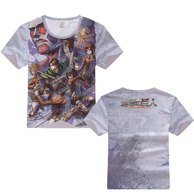 

Attack on Titan 3D Pattern T-Shirt, Fashion Streetwear Graphic Tee, Lightweight Polyester Short Sleeve, Hip Hop Style Tops XXS