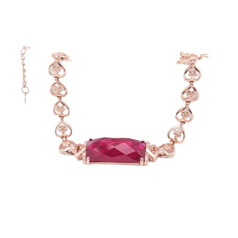 Purple Gold Redstone Bracelet Simple Fashion Exquisite High Sense Rose Gold Plated Jewelry