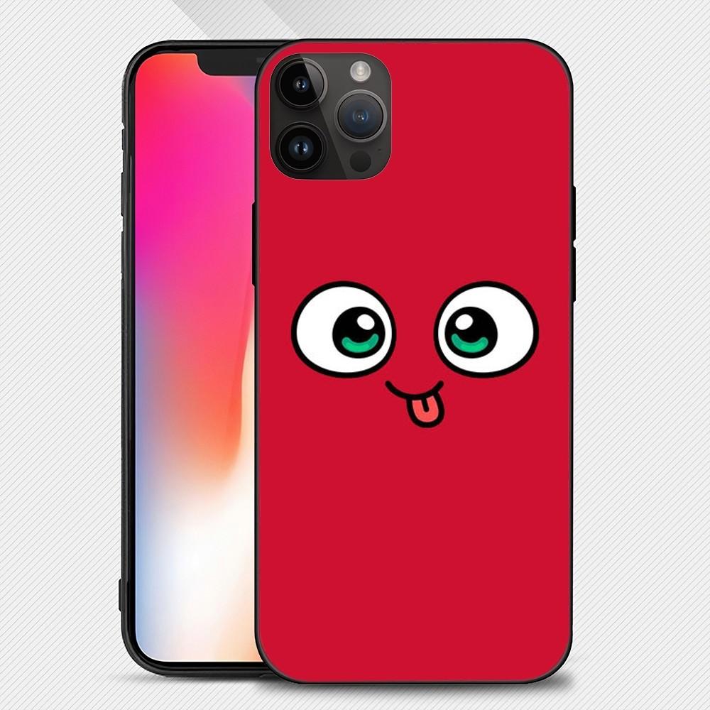 Funny Cute Cartoon Face Phone Case Iphone15 14 13 12 11 Pro Max Mini X 7 8 Soft Case