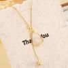 Gold Plated Irregular Round Pendant Necklaces for Women Luxury High-end Adjustable Necklace Fashion Charm Jewelry Daily Wear