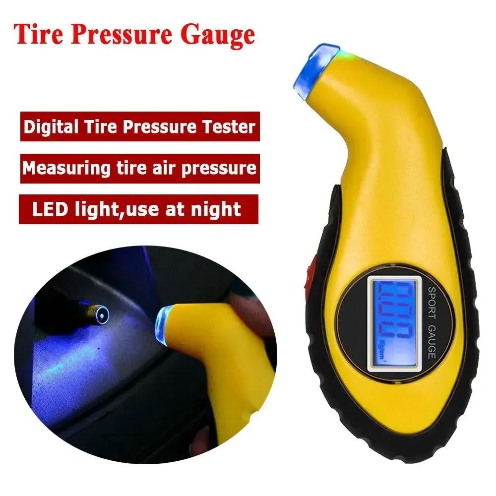 Digital Tire Pressure Gauge - LCD PSI Meter for Car Bike Truck Auto Tyres