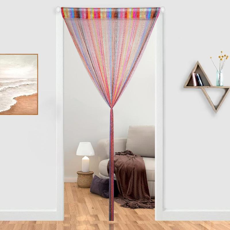 Ave Split Decorative Door String Curtain Wall Panel Fringe Window Panel Drapes Room Divider Blind Divider Tassel Screen Home 100cm*200cm