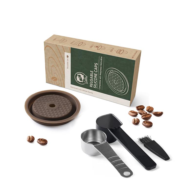 

Reusable Coffee Capsule Lids for Original Nespresso Vertuoline Pods Food Grade Silicone Caps for Refillable Nespresso Vertuo Pod