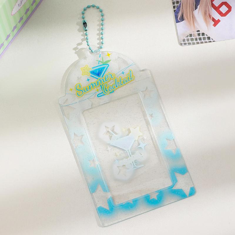 Cool Summer Series Photo Card Holder Cute Cherry Smoothies Picture Frame Cartoon Ice Cream Card Sleeves for Kpop Idol Card New