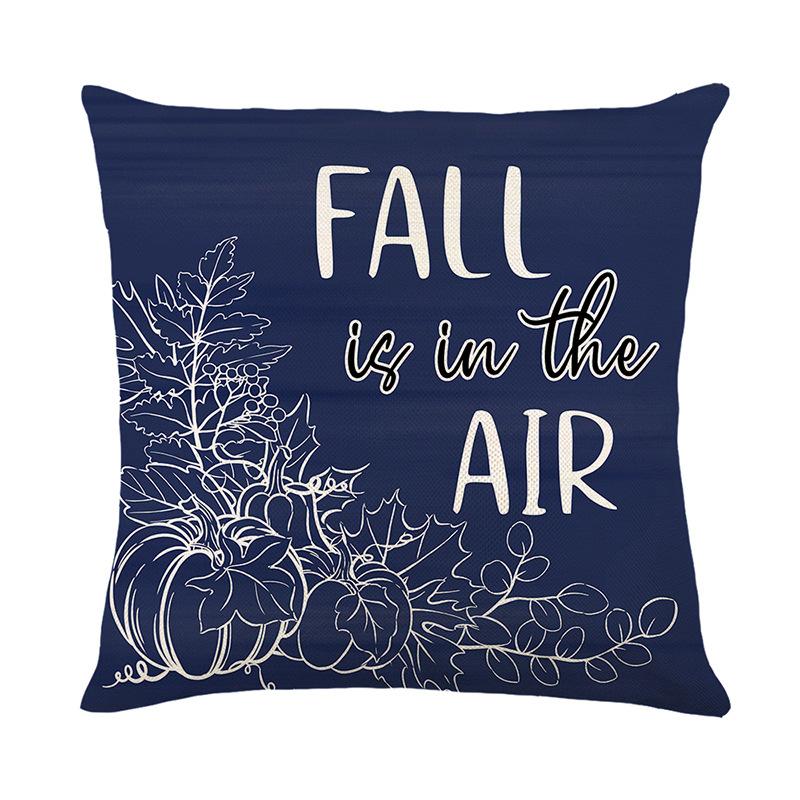 

1pc Halloween Cushion Cover Blue Covers Pumpkin Pattern for Halloween Themed Party Festival Gift Living Room Bedroom Decoration 45x45cm