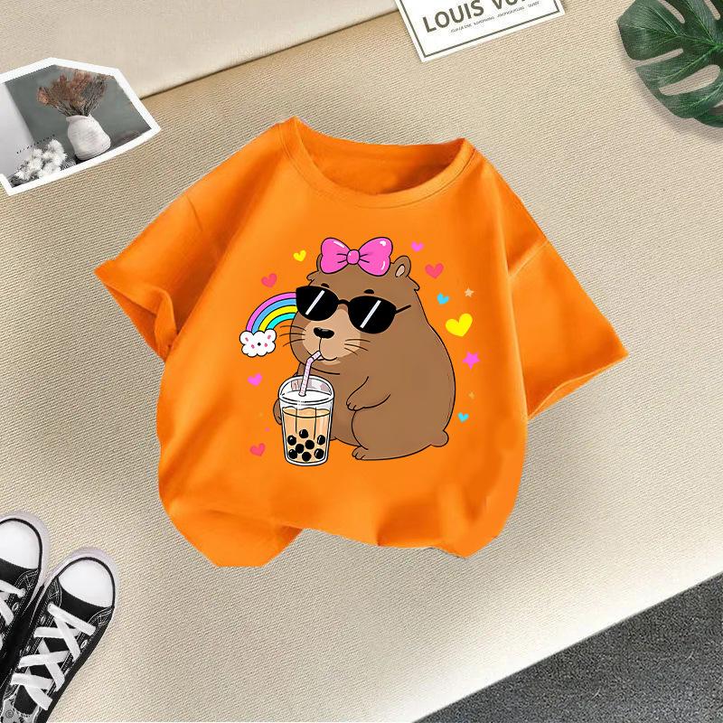 Children's Casual Short-sleeved T-shirt - Summer Girls' And Boys' Fashionable And Cute T-shirt