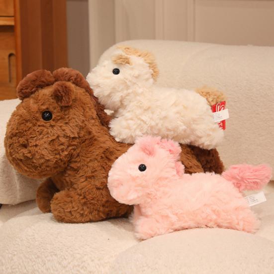 Horse Doll Plush Toy Soft Stuffed Animal Year of The Horse Plush Cute Cartoon Horse Doll for Home Bedroom Sofa Decoration Birthday Gift