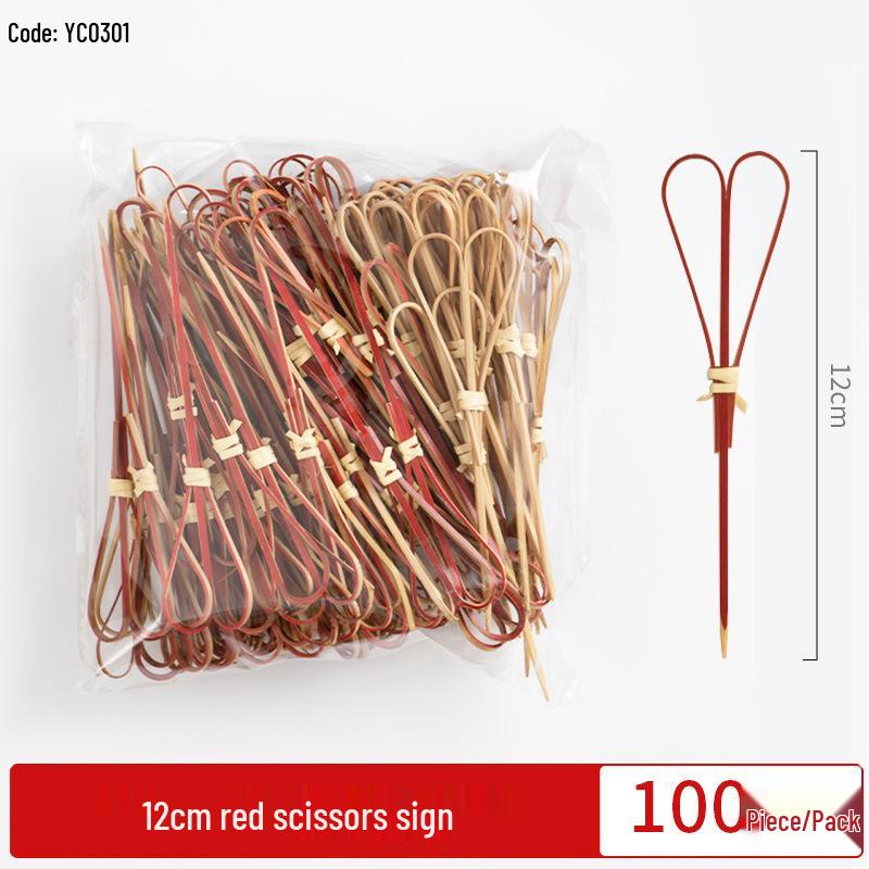 Creative Bamboo Fruit & Flower Picks for Parties, Cocktails, Burgers, & Easter Decorations