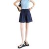 Women's High-Waist Ice Silk Faux Denim Shorts