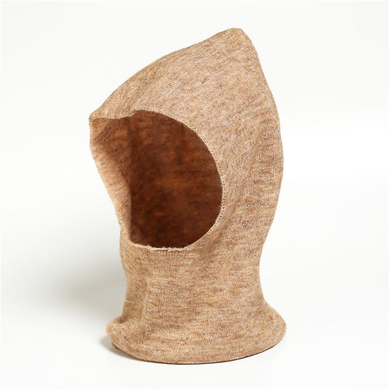 Sweter szalik i czapka zintegrowane jednolity kolor wszechstronna osłona szyi dzianinowa bez aksamitu na zewnątrz ciepły szalik rowerowy