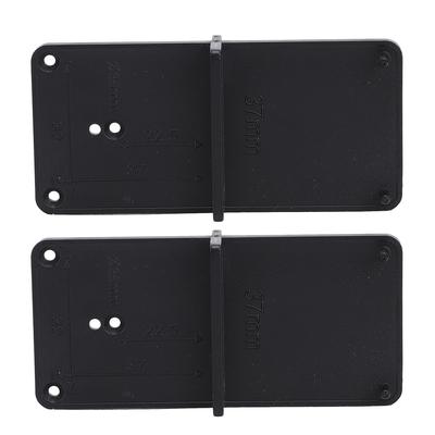 2 Stück Scharnierloch-Anbohrer Bohrschablone Öffner Vorlage Holzbearbeitungswerkzeug Schwarz 85x40mm