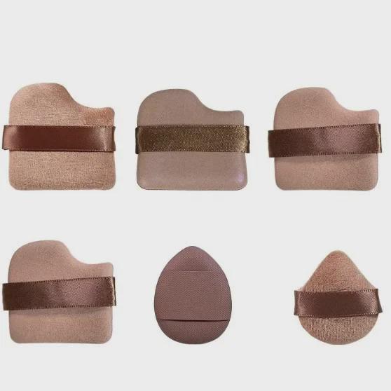 Guo Xiaoniu stílusú kettős felhasználású csokoládés keksz puff: Szuperpuha, bolyhos bőrből készült, nedves/száraz, nem nedvszívó alapozó eszköz.