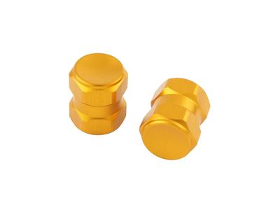 POSH 000800-04 Motorcycle Accessories HEX2 Air Valve Cap, Set of 2, Gold