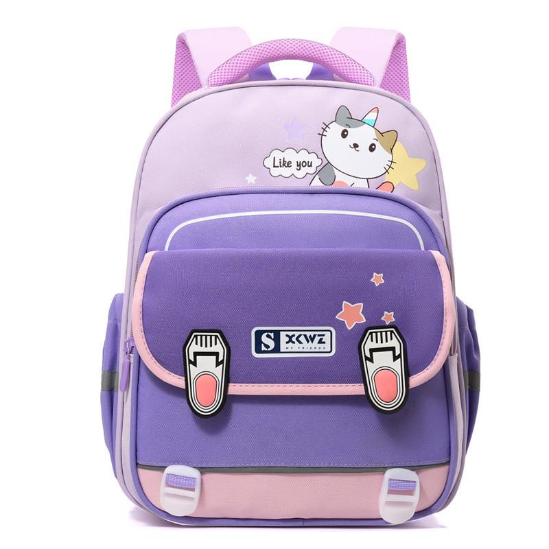 Adorable Spinal Protection Kids Backpack Large Capacity School Bag Oxford Cloth