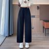 Women's 2025 Loose High-Waist Wide-Leg Velvet Sweatpants