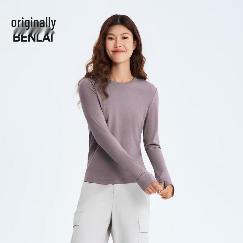 Benlai Women's Slim Fit Crew Neck Long Sleeve T-Shirt