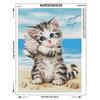 5D Diamond Painting Cross Stitch Embroidery Cat Full Round Rhinestones Pattern Home Decor Needle
