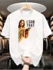 1pc Men'S Graphic T-Shirt I Saw That Print Short Sleeve Crew Neck