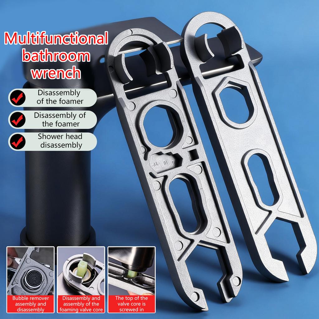 16 in 1 Faucet Repair Wrench Aluminum Alloy Construction Short Handle Design Great for Tight Space Maintenance Work
