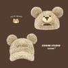 Bear Ear Lamb Wool Hat for Women 2025 Autumn/Winter Warm Baseball Cap Versatile Face-Slimming Duckbill Cap Trendy